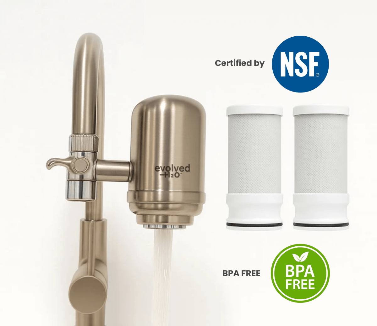 Evolved H2O Tap Water Filter Evolved H2O™ Advanced Tap Filter