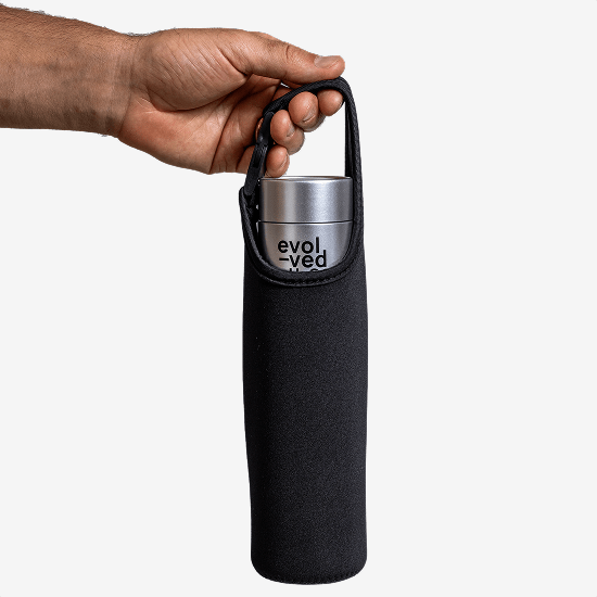 Evolved H2O Hydrogen Water Bottle Cover Black Protective Hydrogen Water Bottle Cover