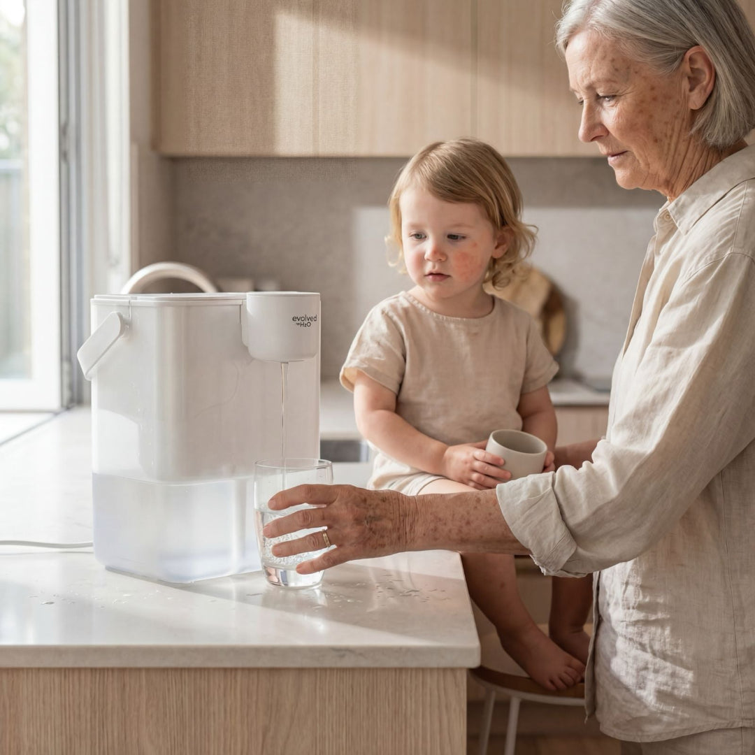 HydroX Electric Water Filter Pitcher providing clean drinking water