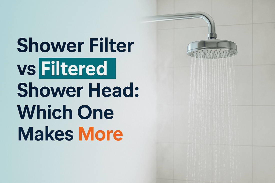 Blog cover image for an article about Shower Filter vs Filtered Shower Head: Which One Makes More Sense?.