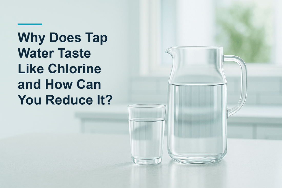Blog cover image for an article about Why Does Tap Water Taste Like Chlorine and How Can You Reduce It?.