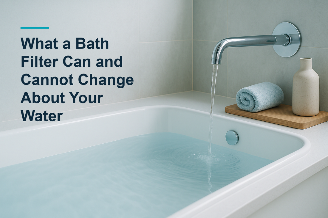 Blog cover image for an article about What a Bath Filter Can and Cannot Change About Your Water.