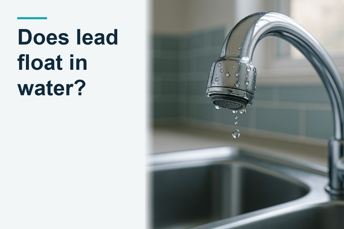 The outlet and aerator of a household tap, water beading at a tap outlet between uses, australian home kitchen