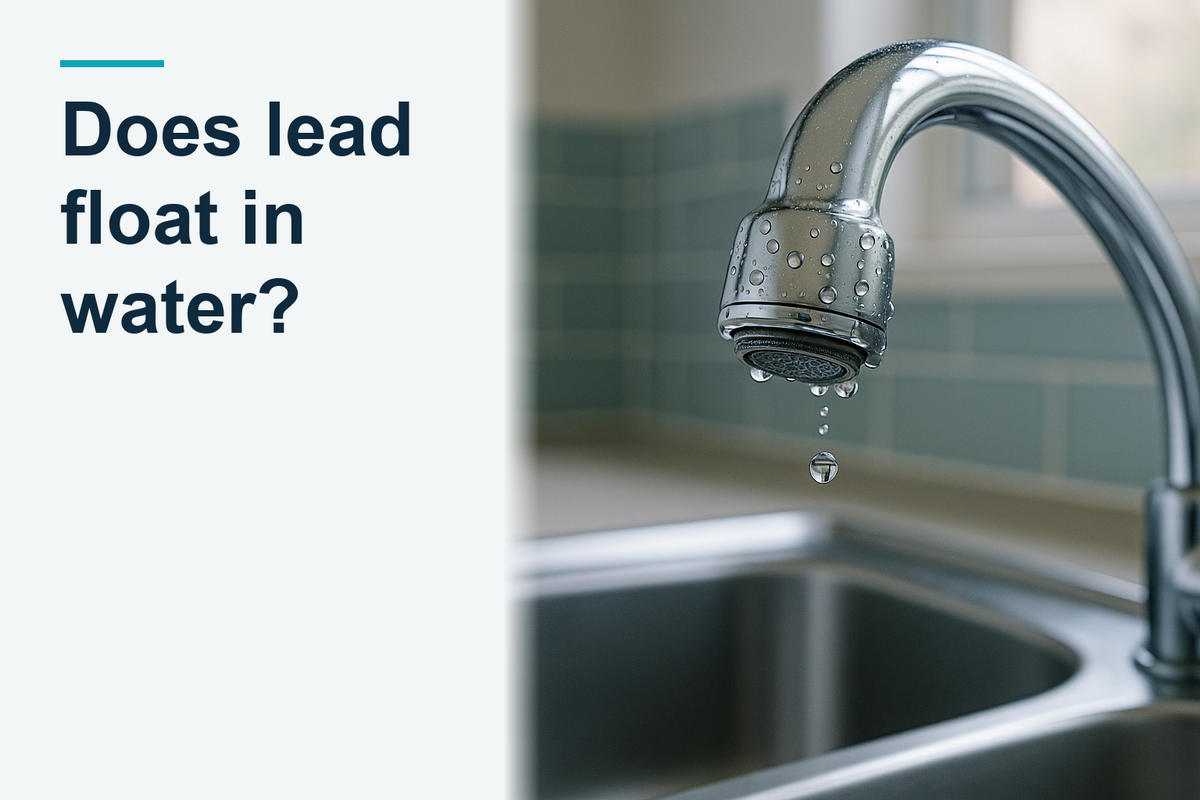 The outlet and aerator of a household tap, water beading at a tap outlet between uses, australian home kitchen