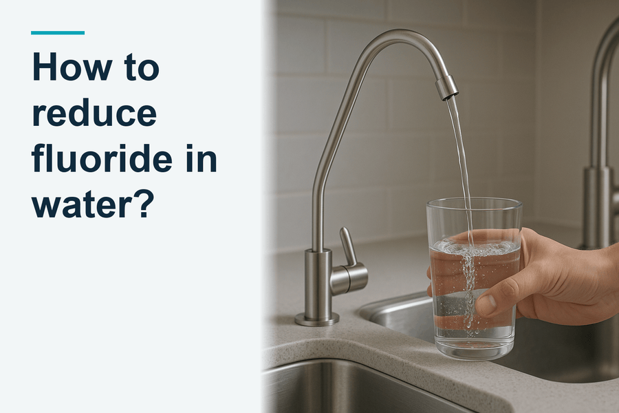 A household filter outlet delivering filtered water, filtered water being drawn at a dedicated household outlet, australian home kitchen