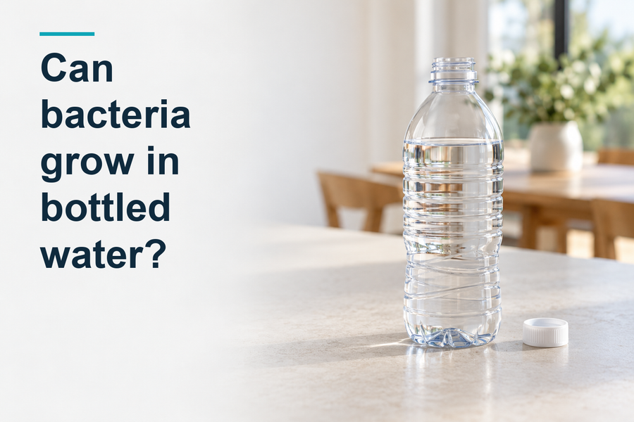 Can bacteria grow in bottled water?