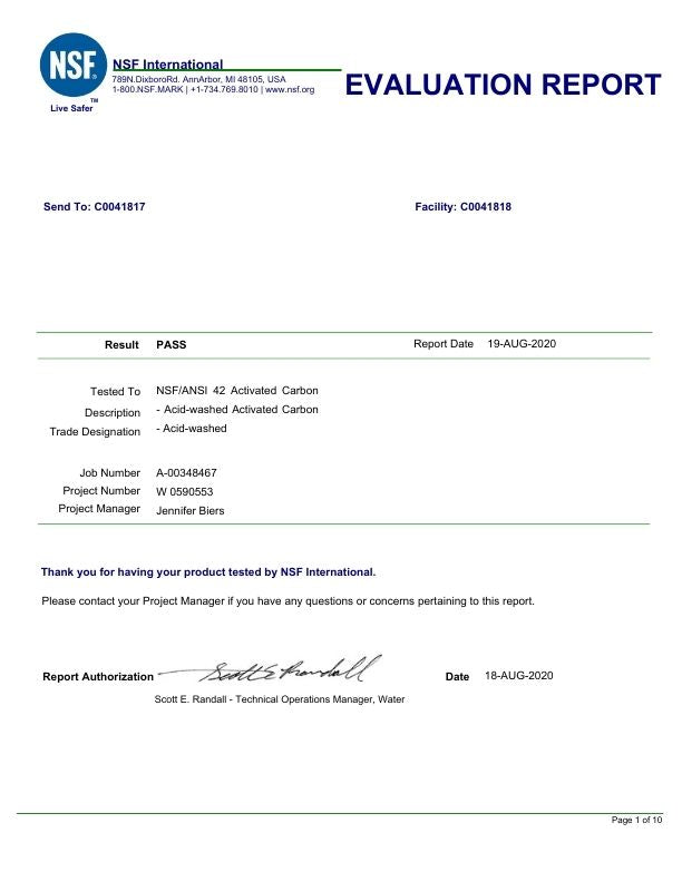 Evaluation Report, page 1 of 10