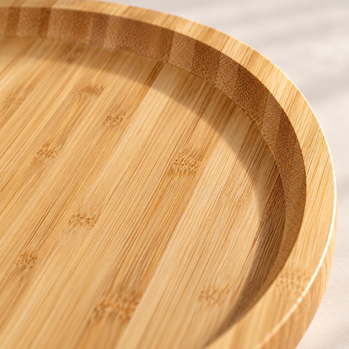 Evolved H2O™ Handmade Round Bamboo Tray