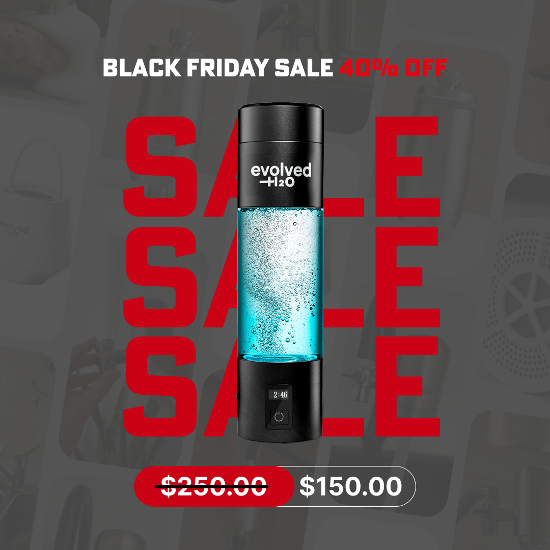 Evolved H2O Evolved Premium Black Evolved H2O™ Advanced Hydrogen: Pro Bottle