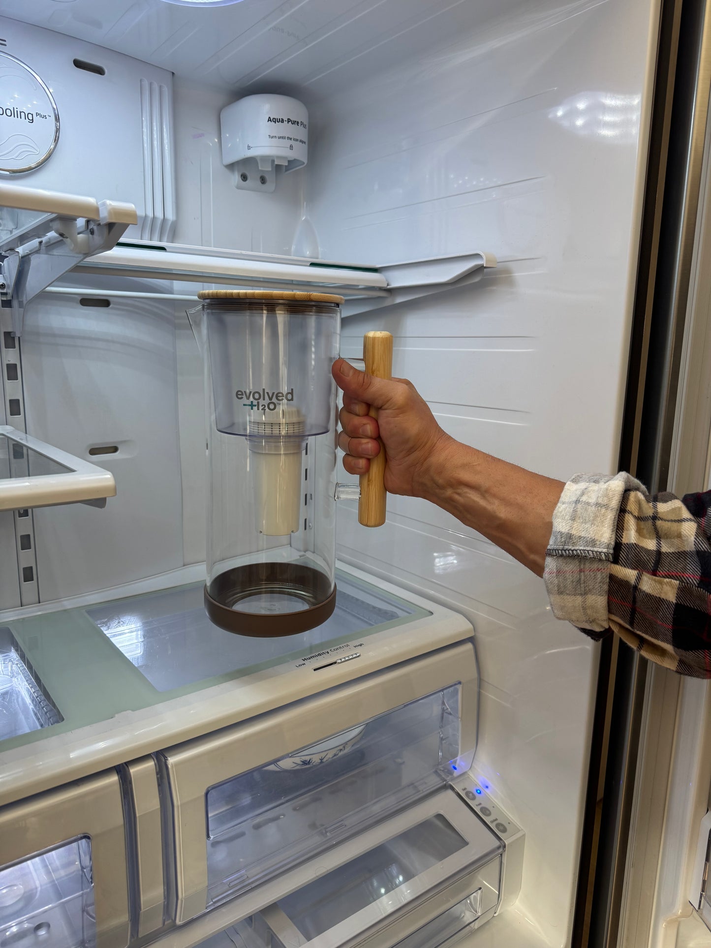 Evolved H2O™ Glass Water Filter Jug