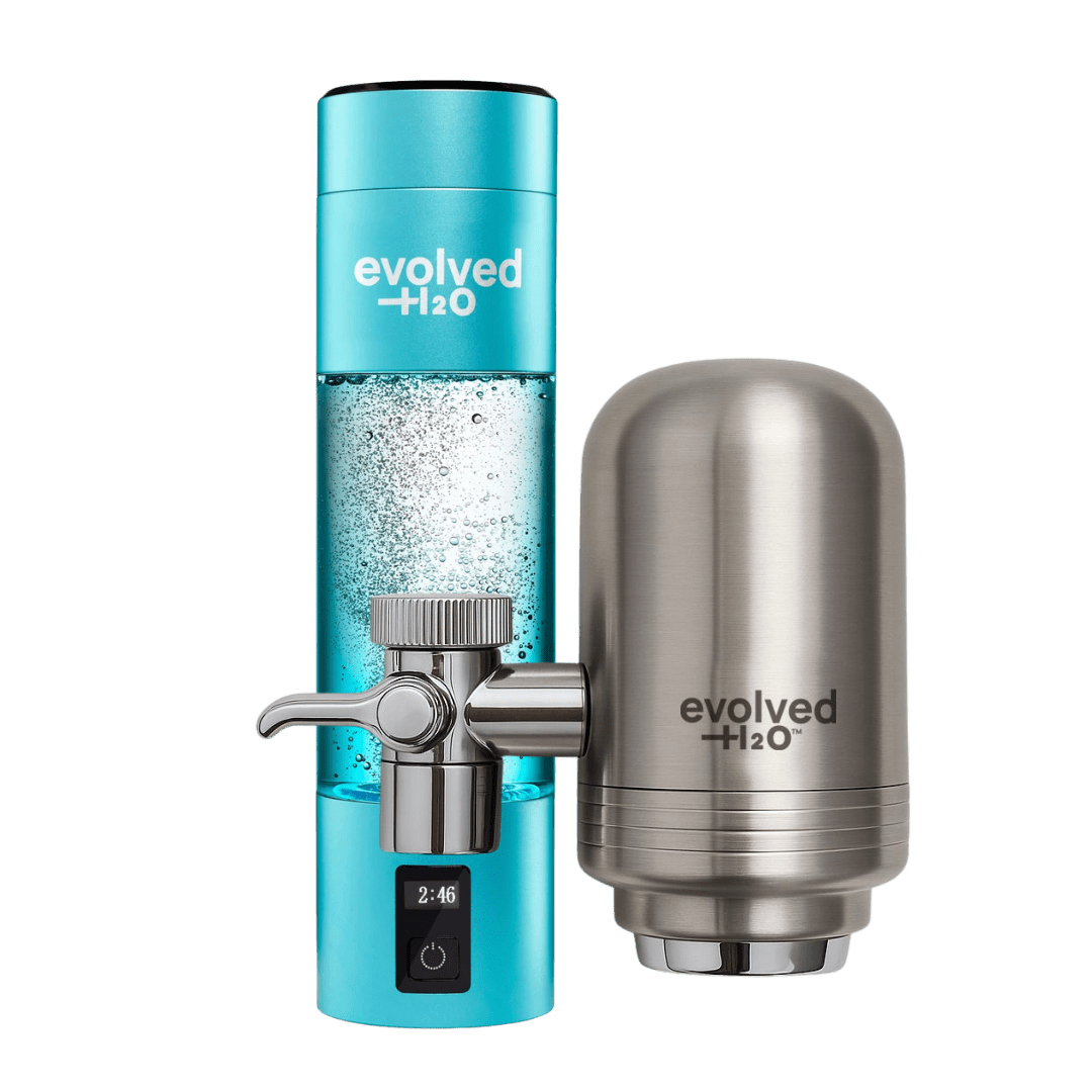Blue Evolved H2O Hydrogen: Pro Bottle & Tap Filter