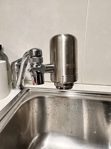 Customer photo of the Evolved H2O tap filter fitted by Kamila S.