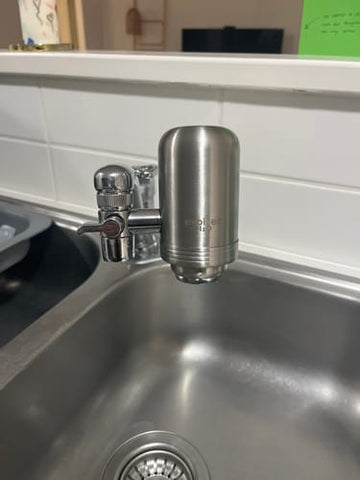 Customer photo of the Evolved H2O tap filter from Hebah H.'s review