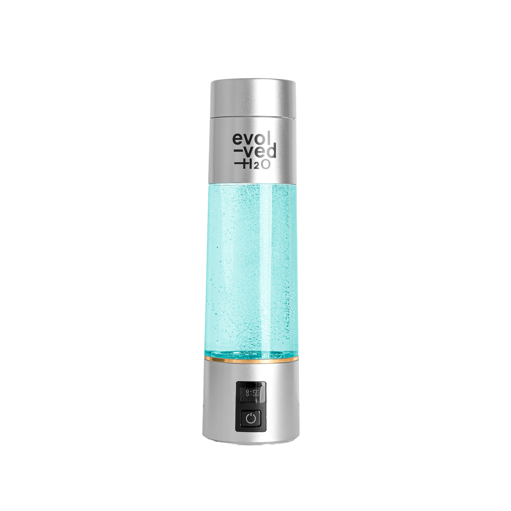 silver hydrogen water bottle