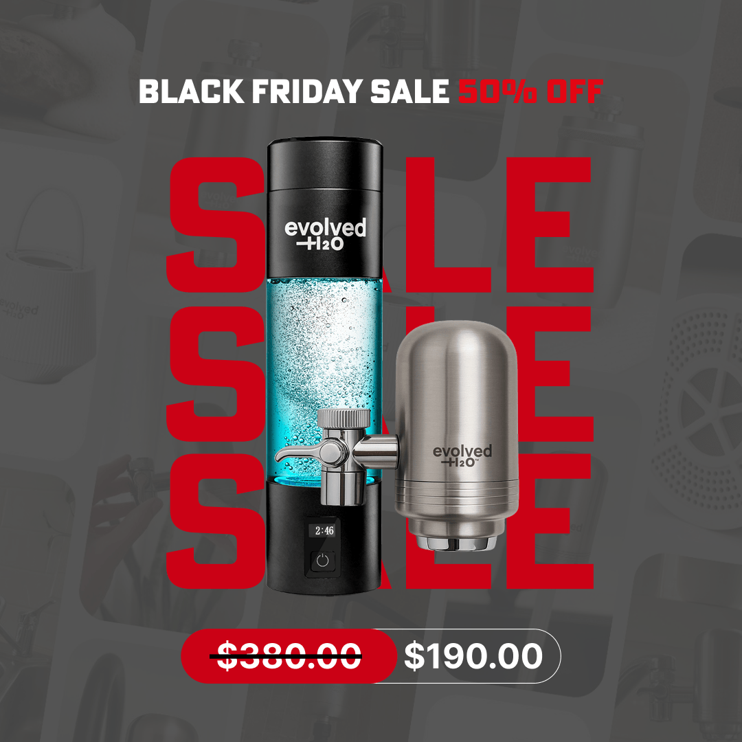 Evolved H2O The Ultimate Hydration System Hydrogen: Pro Bottle & Tap Filter