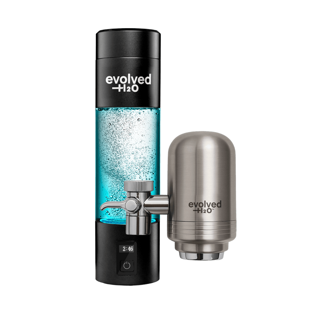 Evolved H2O Hydrogen: Pro Bottle & Tap Filter